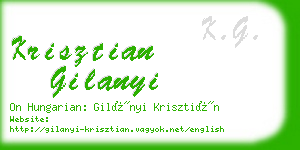 krisztian gilanyi business card